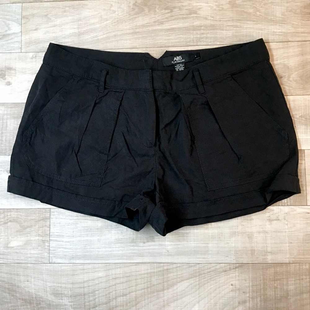 ABS Platinum black dress shorts size 8 - Picture 2 of 4